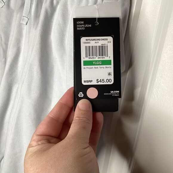 NWT‎ Boys Under Armour Project Rock TerryShorts Large - Picture 2 of 3